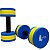 Halter de Hidroginástica Redondo em EVA DF4017-AZ Peso 3-4Kg Azul/Amarelo Dafoca Sports - Imagem 6