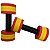 Halter de Hidroginástica Redondo em EVA DF4015-VM 1-2Kg Vermelho/Amarelo Dafoca Sports - Imagem 5
