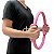 Anel de Pilates Tonificador Flexível 38cm Rosa Liftness Dafoca Sports - Imagem 2