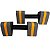 Par de Halteres Hidroginástica Em EVA 3 à 4 Kg DF4013-CZ Cinza e Laranja Dafoca Sports - Imagem 5