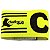 Faixa Braçadeira de Capitão Infantil Ajustável Amarelo e Preto Dafoca Sports - Imagem 2