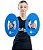 Par de Halteres Disco Oval Para Hidroginástica Em Eva DF4044-AZ Azul Dafoca Sports - Imagem 1