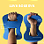 Par De Luva De Boxe EVA Para Hidroginastica 32x20cm 30mm DF1110-AZ Azul Dafoca Sports - Imagem 2