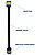 Halter Barra Redondo Hidroginástica 1-2kg 100cm DF4024-AZ Azul/Amarelo Dafoca Sports - Imagem 2