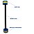 Halter Barra Redondo Hidroginástica 3-4kg 100cm DF4026-AZ Azul/Amarelo Dafoca Sports - Imagem 5