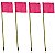 Kit 4 Bandeiras De Escanteio Em PVC Com Mola Futebol Rosa Dafoca Sports - Imagem 1