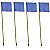 Kit 4 Bandeiras De Escanteio Em PVC Com Mola Futebol Azul Dafoca Sports - Imagem 1