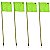 Kit 4 Bandeiras De Escanteio Em PVC Com Mola Futebol Verde Limão Dafoca Sports - Imagem 1