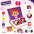 Jogo Magnético Crazy Faces Meninas Janod 65 Peças Livro Educativo Infantil Criativo - Imagem 2