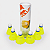 Peteca Badminton Nylon Base Cortiça tubo com 6 VB600 Vollo - Imagem 1