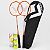 Kit Badminton Vollo VB002 2 Raquetes 3 Petecas de Nylon e Raqueteira - Imagem 1