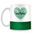 Caneca Personalizada Base Glitter Verde - Coração (Com Nome) - Imagem 1