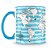 Caneca Personalizada Mapa Mundi Para Colorir (Azul Claro) - Imagem 1