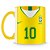 Caneca Personalizada Time Brasil (Com Nome) - Imagem 1