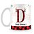 Caneca Alfabeto Natalino – Letra D (Com Nome) - Imagem 1