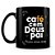 Caneca Café com Deus Pai (100% Preta) - Imagem 1
