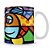 Caneca Personalizada Romero Britto Peixinhos - Imagem 2