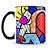 Caneca Personalizada Romero Britto Hearts Kids (Preta) - Imagem 1