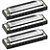 Kit De Gaitas Hohner Blues Harmonica Band 3 Gaitas A C G - Imagem 3