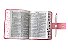 Biblia Média Carteira Harpa Letra Grande Índice Rosas Rosa - Imagem 7