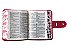Biblia Média Carteira Harpa Letra Grande Índice Pink Floral - Imagem 6