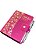 Biblia Média Carteira Harpa Letra Grande Índice Rosas Pink - Imagem 1