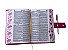 Biblia Carteira Harpa Letra Hipergigante Índice Rosas Pink - Imagem 7