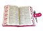 Biblia Carteira Harpa Letra Hipergigante Índice Pink Floral - Imagem 10