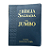 Biblia Sagrada Harpa Letra Jumbo Indice Luxo Azul - Imagem 1
