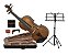 Kit Violino Dominante 3/4 Partitura Case Afinador Corda Breu - Imagem 1