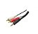 Cabo 2RCA + P2 Estereo Plug Dourado 1,80MT MXT - Imagem 1