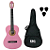 Kit Violão de Nylon Acústico Pink MYTH MT39N Capa e Palhetas - Imagem 1