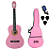 Kit Violão de Nylon Acústico Pink MYTH MT39N Acessórios - Imagem 1