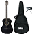 Kit Violão Nylon Acústico MXT 39C BK Preto Capa Capotraste - Imagem 1