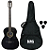 Kit Violão Nylon Acústico MXT 39C BK Preto Com Capa Palhetas - Imagem 1