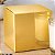 Caixinha padrão 8x8x8 cm em laminado ouro 250g - 25 unidades - Imagem 1