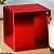 Caixinha padrão 8x8x8 cm em laminado vermelho 250g - 10 unidades - Imagem 1