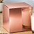 Caixinha padrão 8x8x8 cm em laminado rose gold 250g - 10 unidades - Imagem 1