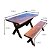 Conjunto Mesa e Bancos de Madeira Maciça-2,50x0,90m TABACO - Imagem 2
