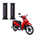 Manopla Luva De Punho Guidão Moto Honda Biz 100 125 Par - Imagem 1