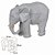 ESCULTURA POLIRESINA ELEFANTE CINZA DOURADO - Imagem 2