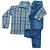 Conjunto infantil com calça jeans e camisa xadrez Class - Imagem 1