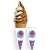 Embalagem Cone Para Casquinha Sorvete Azul/Rosa - Imagem 1