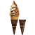 Embalagem Cone Para Casquinha Sorvete Marrom/Bege - Imagem 3