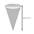 Embalagem Cone Para Casquinha Sorvete Preto Giz - Imagem 3