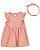 Vestido Carter's 2 Peças Rosa Queimado com Faixa - Imagem 1