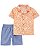 Conjunto Carter's 2 Peças Camisa Havaiana Laranja - Imagem 1