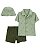 Conjunto Carter's 3 Peças Chapeu Dupla Face Verde - Imagem 1