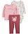 Conjunto Carter's 3 Peças Longo Rosa Coelho - Imagem 1