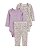 Conjunto Carter's 3 Peças Longo Lilás Floral - Imagem 1